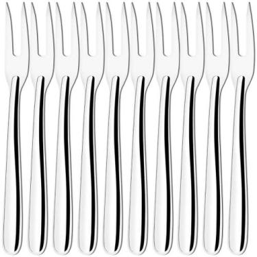 Imagem de Kit 10 Garfos Trinchante para Churrasco 24,5cm Inox Churrascaria Utens