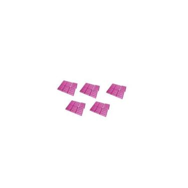 Imagem de Kit C/5 Pacotes Placas Sanitário Pet Grades De Fixação Expansiva Rosa 