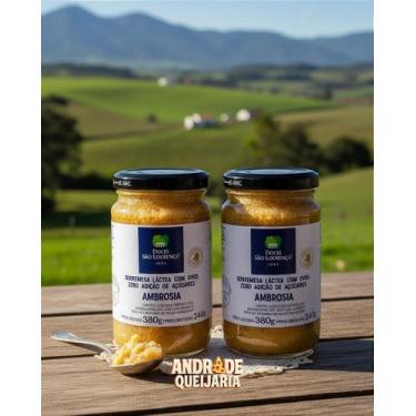 Imagem de Ambrosia Zero Açúcar - 380g - 2 Unidades - Sabor Tradicional Mineiro -