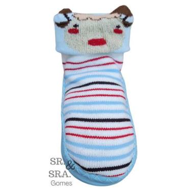 Imagem de Meia sapatinho para bebes e crianças com antiderrapante quentinha vári