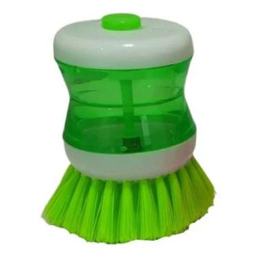 Imagem de Escova De Limpeza Com Recipiente Para Detergente Lava Louças - 123 Úti