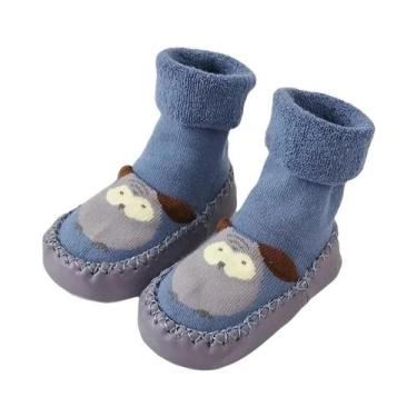 Imagem de Meias De Inverno Para Bebês Com Solas De Borracha, Pantufas Quentes E 