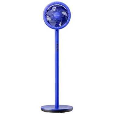 Imagem de HEPAT WORLD Ventilador de Coluna Silencioso 27cm Turbo, 4 Velocidades, Oscilante, Hélices em Alumínio + PP, Bivolt 110V/220V，Rosé/Azul/Preto/Verde (Azul, 110V, Plástico)