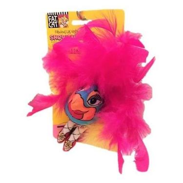 Imagem de Brinquedo Interativo para gato boneca catnip penas plumas - Fat Cat, P