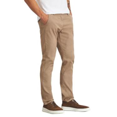 Imagem de Calça Sarja Masculina Sport Com Elastano - PACO JEANS, Couro, 40