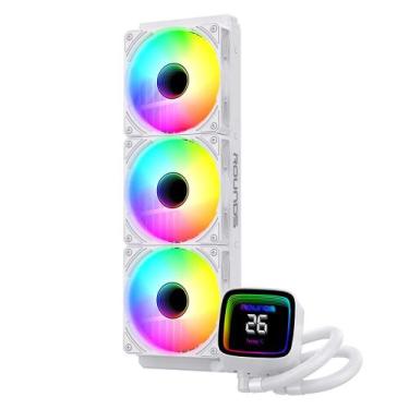 Imagem de Water Cooler Round5 Boreah 360mm ARGB Com Display Cor Branca