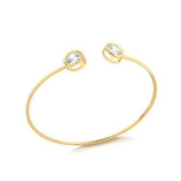 Imagem de Bracelete dois cristais - ALBAA JOIAS, Dourado, Cristal