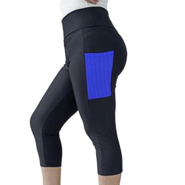 Imagem de Legging Corsário Calça Capri com Bolsos Poliamida Spandex P M G GG PIN
