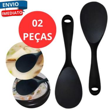 Imagem de Kit 2 Colheres para Servir Arroz Utensílio Culinário para Cozinha Pret