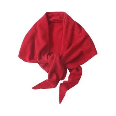 Imagem de Cachecol Triangular De Lã Macia E Quente Para Mulheres, Elegante Ponch