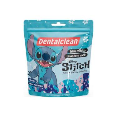 Imagem de Dentalclean Fio Dental Flosser Infantil Stitch Morango 50 unidades