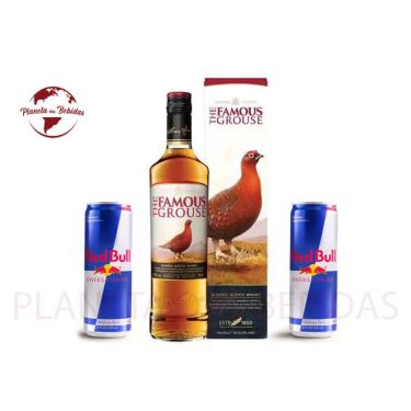 Imagem de Combo Whisky The Famous Grouse 750 ml + 2 energético Red Bull 250 ml