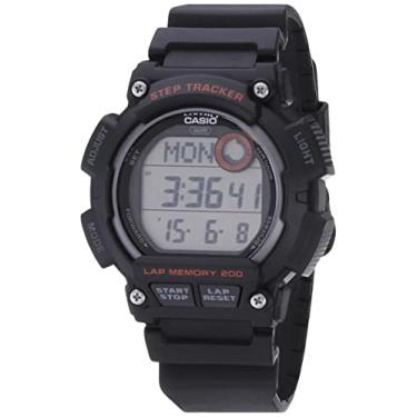 Imagem de Casio Relógio esportivo masculino de quartzo com pulseira de resina, preto, 25,36 (modelo: WS-2100H-1AVCF)