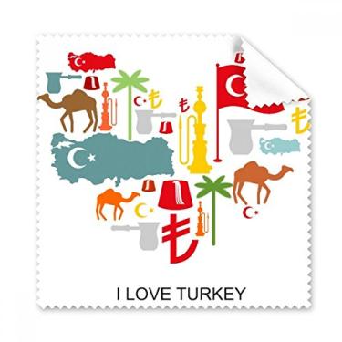Imagem de Pano de limpeza de coqueiro com a bandeira nacional da Lira da Heart Camel, 5 peças