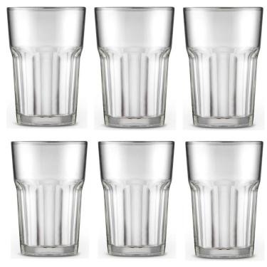 Imagem de Jogo 6 Copos Chicago Vidro Grosso Água Suco Refrigerante