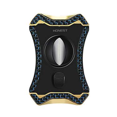 Imagem de AKT Cortador de Charutos V-Cut Aço Inoxidável Guilhotina de Charutos V-Blade Guilhotina, Ferramenta de Charutos BlackGold