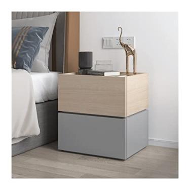 Imagem de Mesas laterais de cama simples quarto combinação armário armazenamento casa canto madeira armário mesa de cabeceira sala de estar TV armário lateral mesa de cabeceira para quarto (cor : Combo 7)