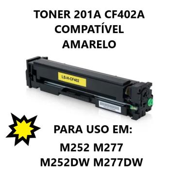 Imagem de Toner Compatível CF402a 402 201a M252dw M277dw M252 M277 Amarelo
