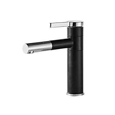 Imagem de Torneiras de pia de banheiro 360 rotações bico misturador de bacia torneira quente e fria torneiras de água guindaste latão cromo dourado preto, prata preta, china