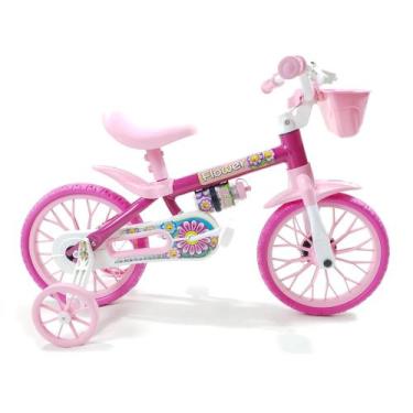Imagem de Bicicleta  Feminina Infantil Nathor Flower Aro 12 Freio Tambor Cor Ros