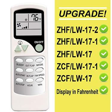 Imagem de Substituição para QUIETSIDE Turbo Air Con Celiera Ar Condicionado Controle Remoto Número do Modelo: Zhf/Lw-17-1 Zhf/Lw-17 Zcf/Lw-17-1 Zcf/Lw-17 ZHF/LW-17-2 Funciona para modelo AC Tas-18vh Tas-24vh