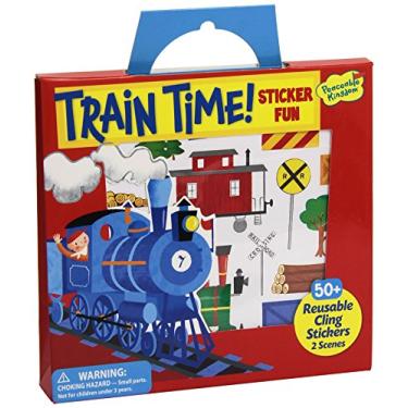 Imagem de Peaceable Kingdom Press Sticker Fun! Train Time Reusable Sticker Tote