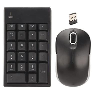 Imagem de Combinação de Mouse Pad Numérico, MC-61CB Mouse Sem Fio USB Conjunto de Teclado Numérico, 2 Em 1 Business Office Banking 22 Teclas 1200DPI 10m Mouse Com Teclado Numérico.