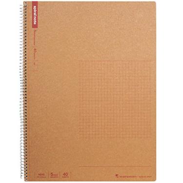 Imagem de Caderno Maruman N245, 0,2" (5 mm), pautado em grade, básico, A4, 40 folhas, conjunto de 5 pacotes