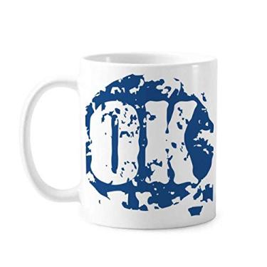 Imagem de OK Design redondo ilustração padrão caneca cerâmica café porcelana copo talheres