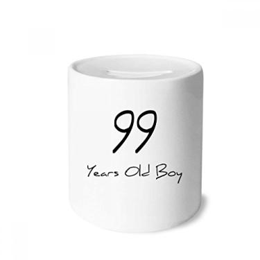 Imagem de DIYthinker Porta-moedas de cerâmica para meninos de 99 anos de idade, longevidade, presente de cofrinho
