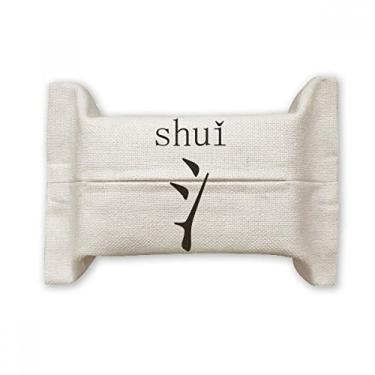 Imagem de Componente de personagem chinês, suporte de capa de papel para lenços faciais, saco de linho de algodão