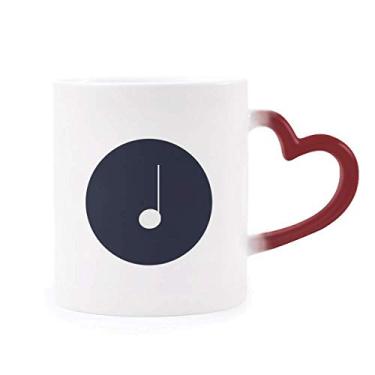 Imagem de Caneca preta sensível ao calor branca com notas na virilha, caneca vermelha que muda de cor