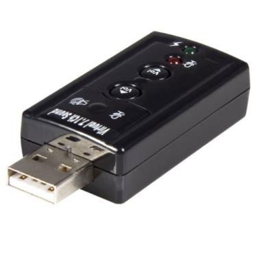 Imagem de Startech.com Virtual 7.1 Adaptador de áudio estéreo USB Cartão de som - Cartão de som - Estéreo - USB 2.0 - icusbaudio7, preto