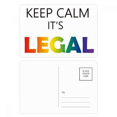 Imagem de LGBT – Cartão postal com bandeira de arco-íris Keep Calm