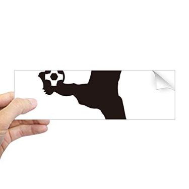 Imagem de DIYthinker Sihouette Adesivo retangular de futebol futebol esportivo para janela de notebook