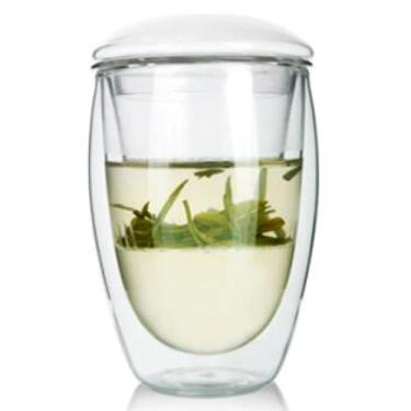 Imagem de PAYNAN 350 ml xícara de chá tampa infusor resistente ao calor, filtro de café, conjunto de chá