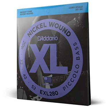 Imagem de Encordoamento Para Baixo Piccolo 4 Cordas 20-52 Escala Longa DAddario XL Nickel EXL280