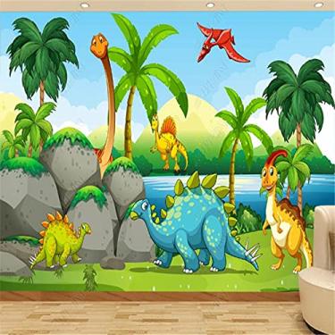 Papel de Parede Infantil Desenhos de Dinossauros-60x300cm