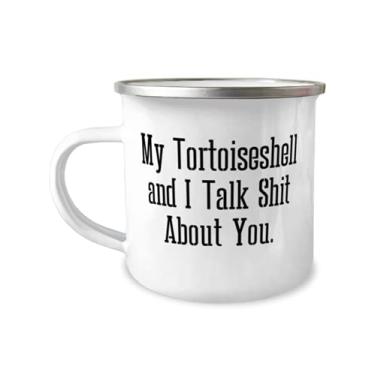 Imagem de Linda caneca de carvalho de tartaruga de 355 ml, My tartaruga and I Talk Shit About You, presente para amantes de gatos, presentes épicos de amigos