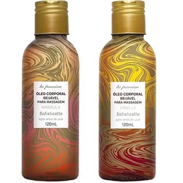 Imagem de Kit 2 Oleo de Massagem Corporal Beijavel Vanilla e Amarula