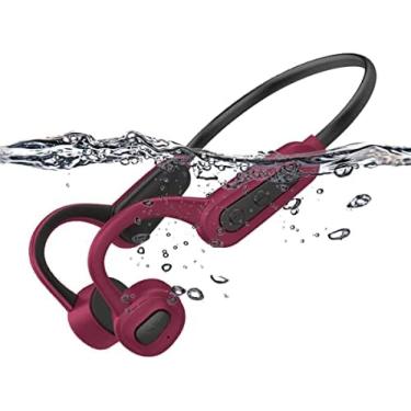 Imagem de Fone De Ouvido Esportivo Sem Fio Bluetooth 5.0, Fone De Ouvido De Natação IPX8 À Prova D'água, MP3 Player De Natação De 16 GB, Condução Óssea/fone De Ouvido Aberto Com Alça De Silicone Ajustável P