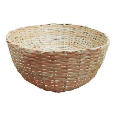 Imagem de Kit 7 Balaio Bambu 35cm Cesto Palha Artesanal Decoração