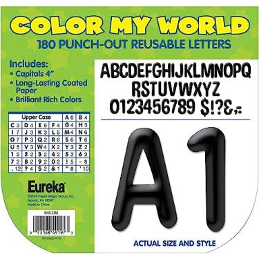 Imagem de Eureka 845306 Quadro de Avisos e Números e Decorações de Sala de Aula para Professores, 10 cm A, Multicolorido, 180 peças