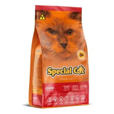 Imagem de Ração Premium Special Cat Para Gatos Adultos Sabor Carne 1Kg - Manfrim