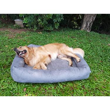 Imagem de Cama Para Cachorro Grande 100x87 Cm + CAPA EXTRA - ESCOLHA A COR - 100% Lavável e Resistente - Pet Querido (Cinza)