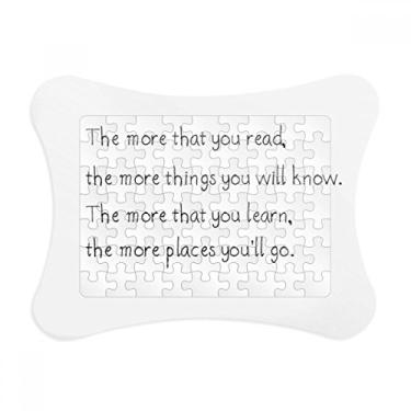 Imagem de A leitura trará a você conhecimento moldura de quebra-cabeça decoração de imagem ornamento de jogo de quebra-cabeça