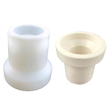 Imagem de ZHENXI Moldes geométricos 3D redondos de silicone de gesso molde de caixa de armazenamento para fazer vaso de plantas suculentas vaso de flores castiçal