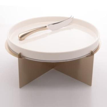 Imagem de Rechaud de Cerâmica com Suporte de Aço Inox e Faca Champanhe 17cm x 13cm - Wolff