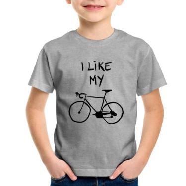 Imagem de Camiseta Infantil I Like My Bike - Foca Na Moda