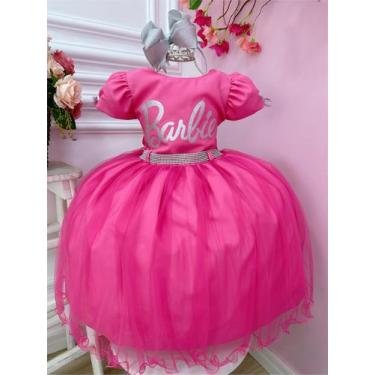 Vestido Infantil Barbie Rosa Claro Temático Aniversário Luxo - Tio Dedé -  Vestido Feminino - Magazine Luiza